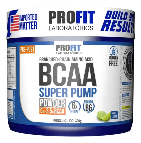 Suplemento BCAA 6:1:1 Profit Labs em pó, ideal para recuperação muscular e redução de cansaço em corredores