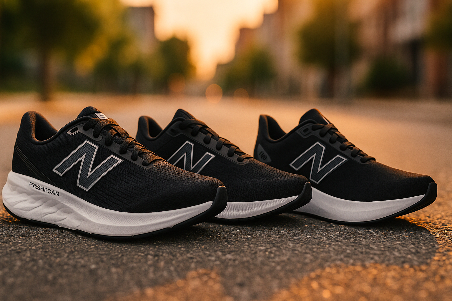 New Balance 460v4, Fresh Foam Arishi v4 e 520v9 lado a lado, destacando conforto estável, maciez leve e versatilidade — tênis de entrada New Balance 2025