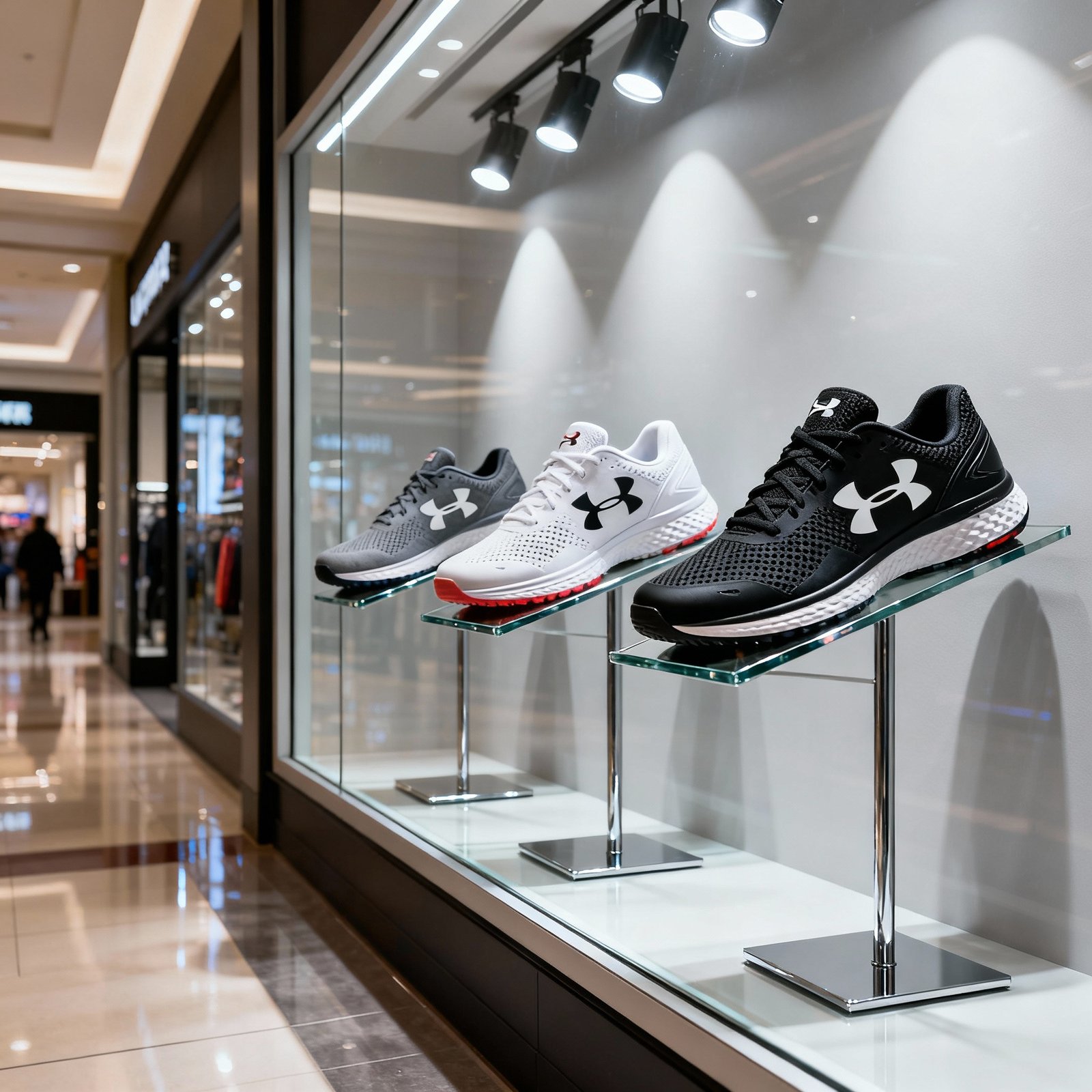 Under Armour Charged Wing 2, Charged Skyline 4 e Charged Hit SE lado a lado, destacando leveza responsiva, conforto estável e versatilidade — tênis de entrada Under Armour 2025