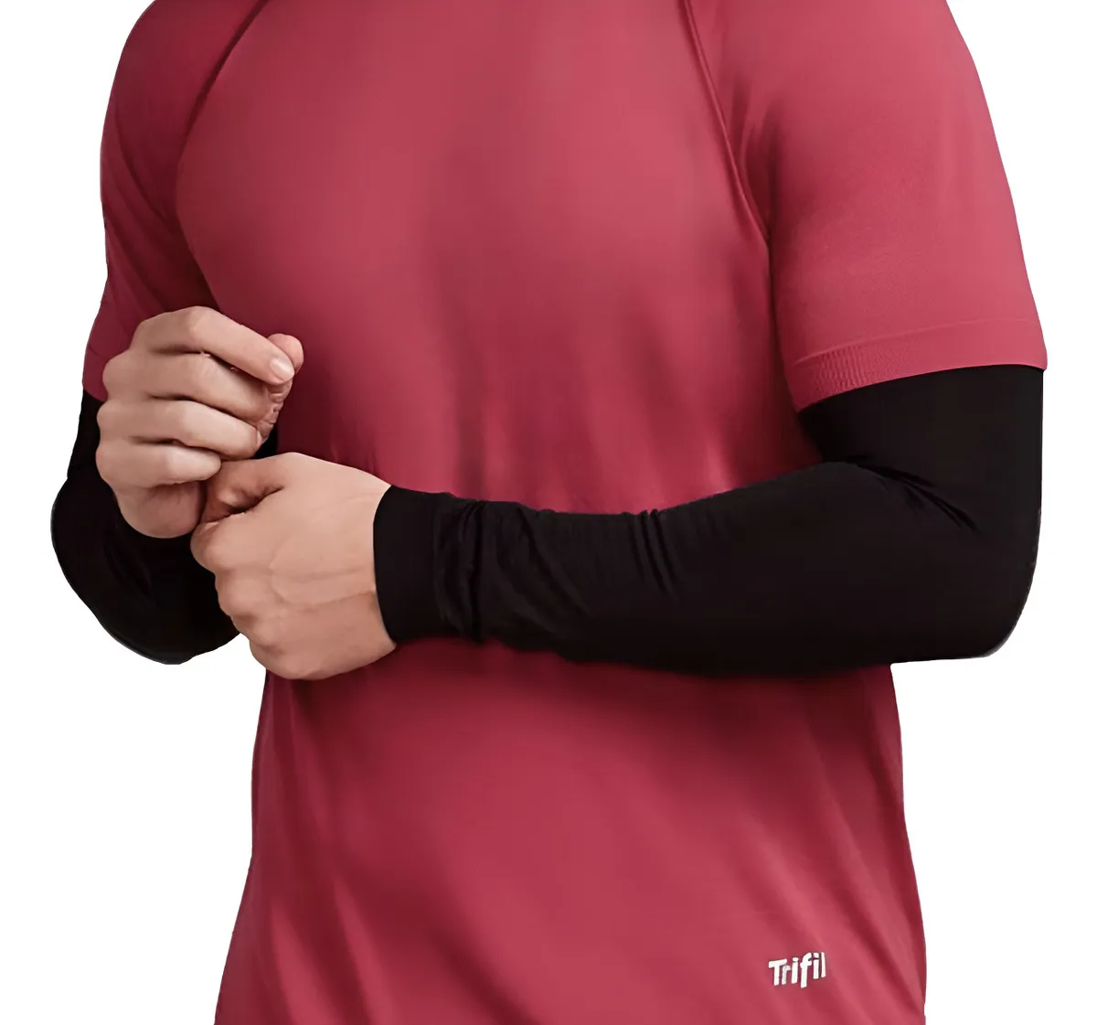 Manguito Trifil sem costura, com compressão moderada e conforto para treinos leves ou atividades ao ar livre.